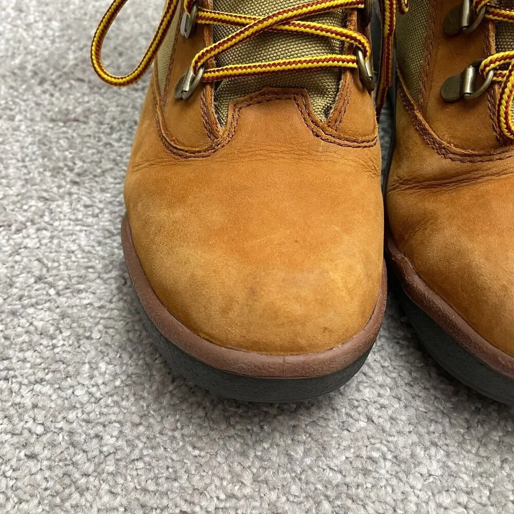 Timberland Suede Leather Boots Boys Kids 5.5 Brown Lace Up School Outdoor Casual